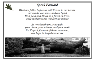 Speak Forward (poem) and Day After (photo) © Jim Murphy, originally posted in Salem Quarter News, Summer 2019